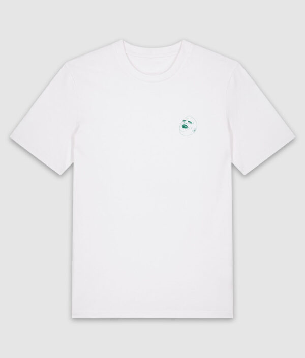 klamedia den foerste tshirt white front mockup